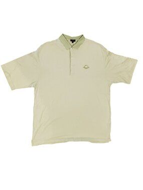Classic Light Green Striped Golf Shirt L XL Olympic Club